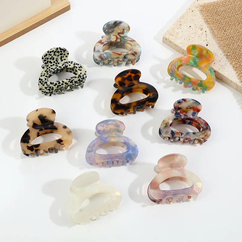 

Women Girls Acetate Leopard Hair Claw Small Hair Claws Chic Barrettes Crab Hairpins Styling Clips Lady Headwear Hair Accessories