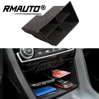 rmauto car inner console central storage box consoles organizer black abs for honda civic 10th gen 2016 2020 car accessories