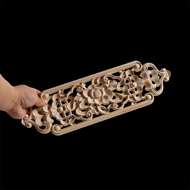 Резьбовые линии деревянная аппликация искусственная кожа неокрашенный орнамент