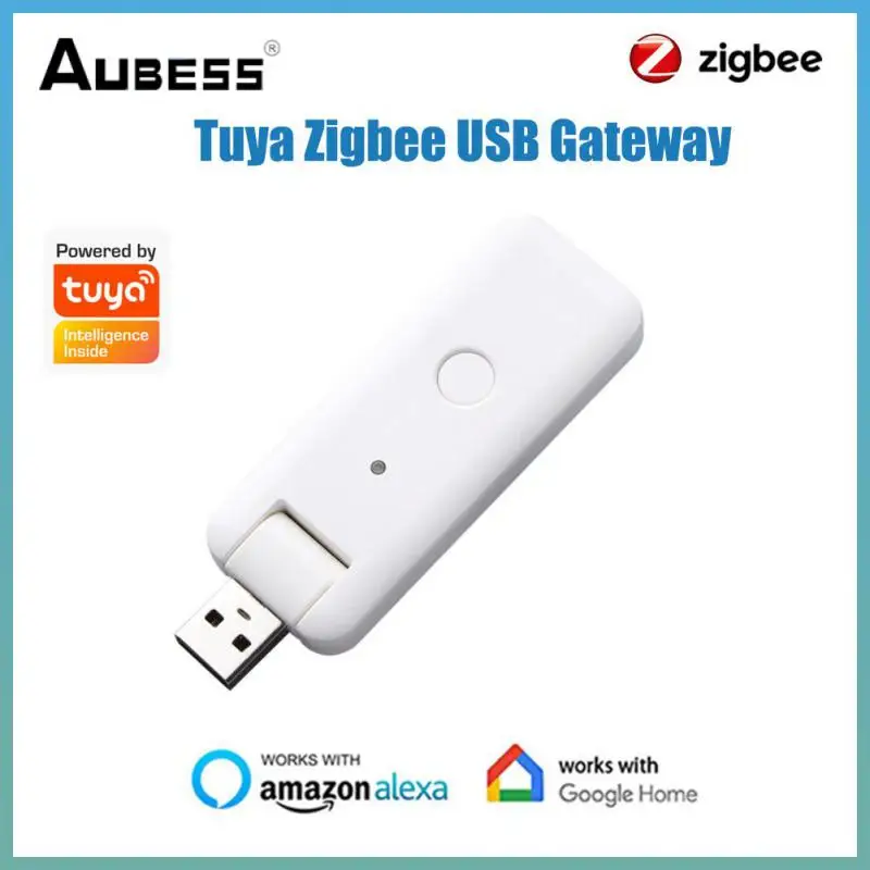 

Tuya Smart USB Gateway WiFi Zigbee 3.0 Wireless Smart Home Control Center Bent 180° Voice Control Works With Alexa Google Home