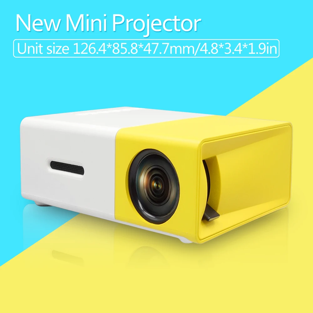 Светодиодный мини-проектор YG300 Pro 480x27 2 пикселя поддержка 1080P HDMI USB 3D аудио