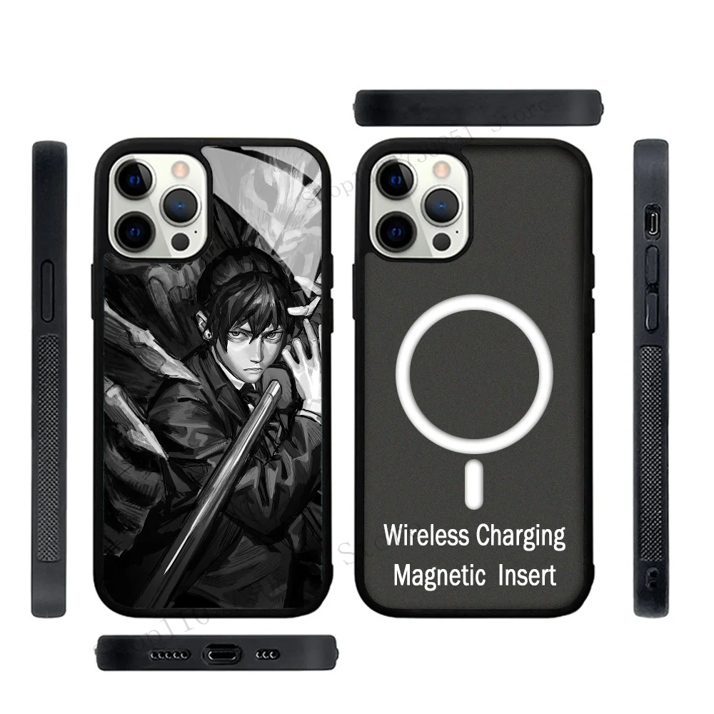 Чехол для телефона с изображением аниме бензопилы хаякава Аки Сильный магнитный