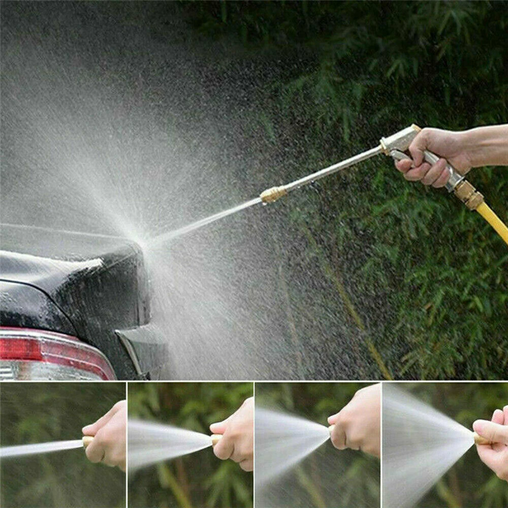 

Portable High-pressure Water Gun Adjustable Metal Cleaning Car Wash Machine Garden Watering Hose Nozzle Sprinkler Foam Water Gun