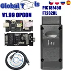OP COM V1.70 V1.95 прошить можно обновить PIC18F458 FTDI OP-COM OP COM 1,99 OBD2 читатель кода сканер для Opel, OPCOM