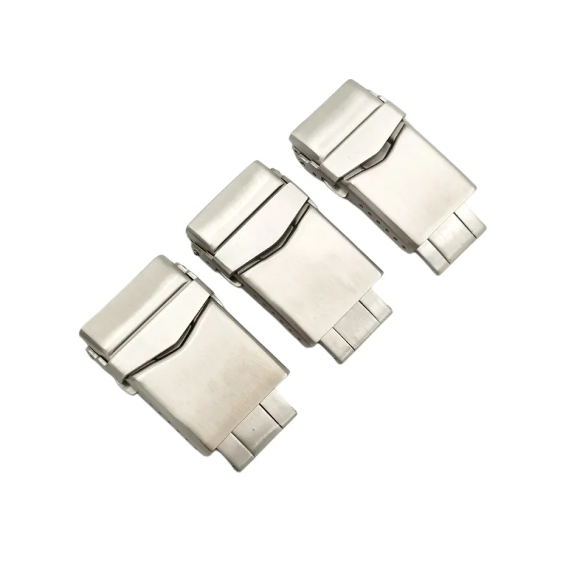 18MM 20MM 22MM Silver Black 316L Stainless Steel Double Safety Turtleback buckle Fit For Water Ghost Diving Watch