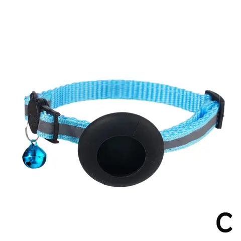 Устройство слежения за домашними животными, милый Светоотражающий ошейник с колокольчиком, для собак, ночная Подвеска для кошек, E0P5