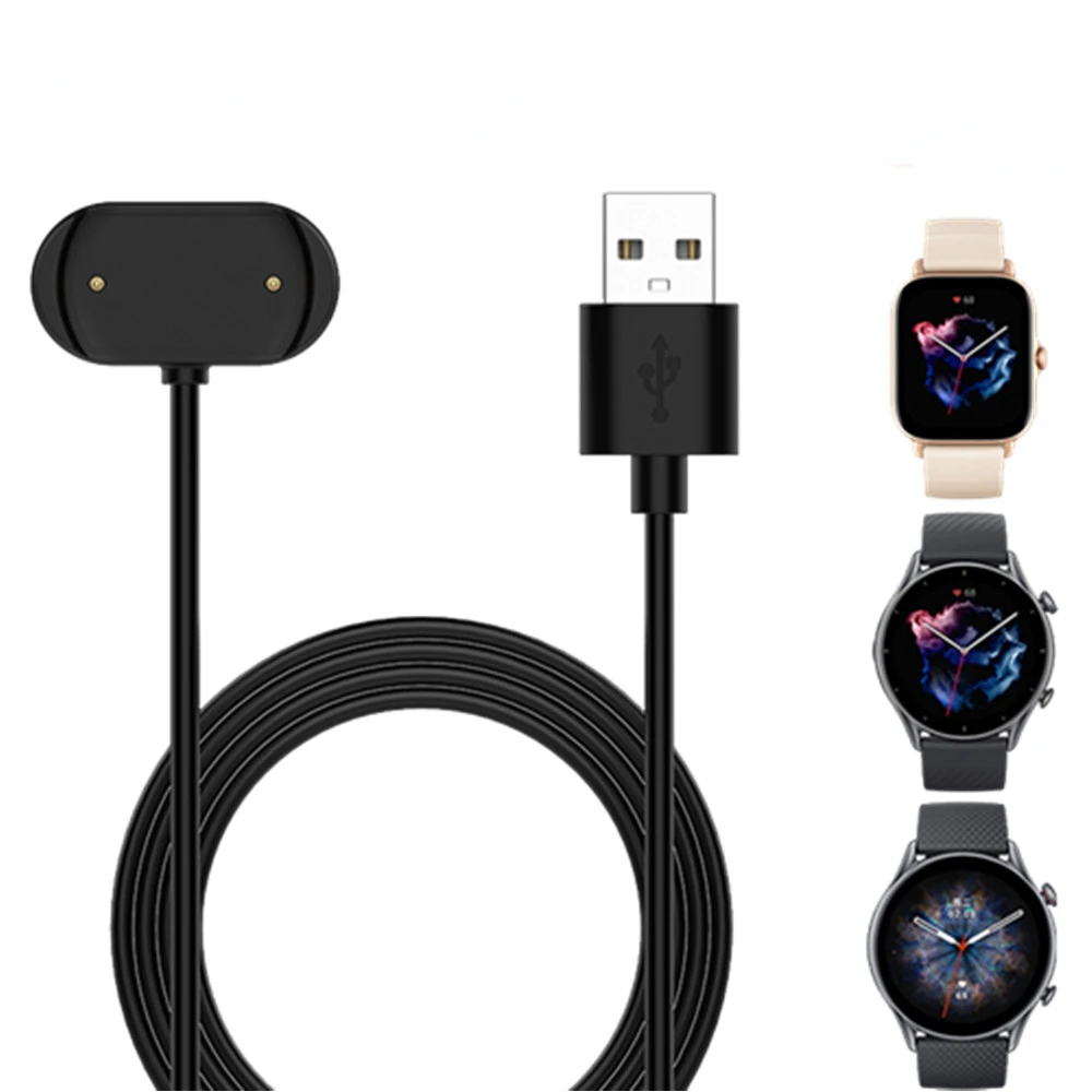 

USB Charging Cable For Amazfit GTR 3 4 pro GTR3 GTS3 Magnetic Dock Charger For GTR2 GTR2e Bip U T-rex 2 pro GTR 3 GTS 3