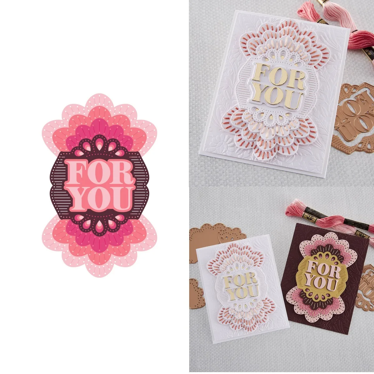 

Stitched Fanfare 2023 New Metal Cutting Dies Scrapbook Diary Decoration Embossing Cut Die Template DIY Make Card Album