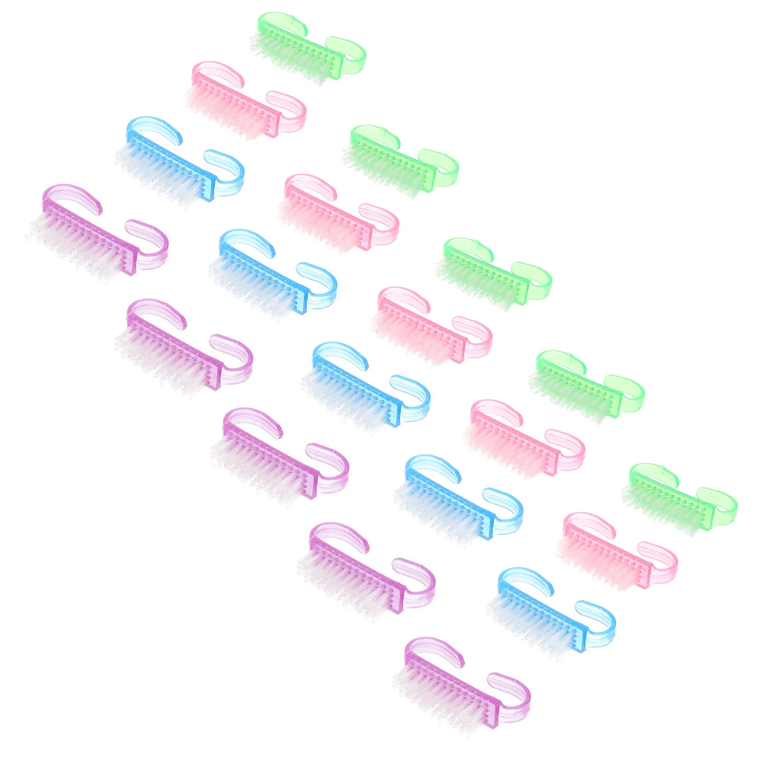 

20pcs Small Nail Brush Horn Shape Nails Toes Cleaning Exfoliating Brush Professional Manicure Pedicure Tool for Home Shop