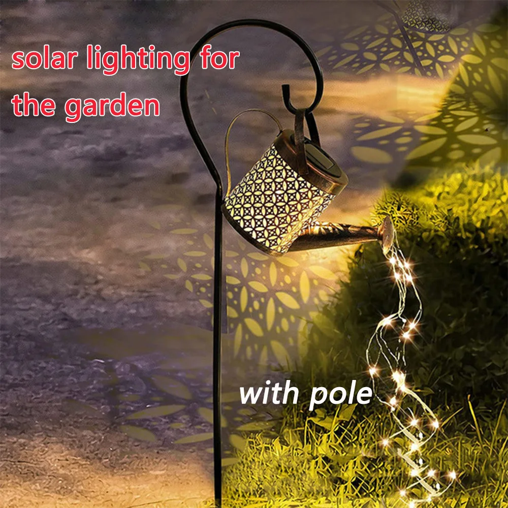 

Solar String Light Watering Can Sprinkles Fairy Waterproof Shower LED Outdoor Solar Lamp Lantern for Garden Lighting Decor
