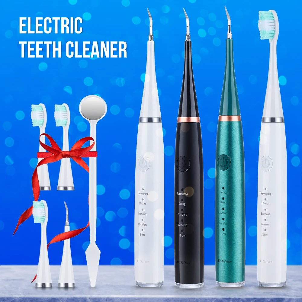 

6 in 1 Electric Toothbrush Dental Scaler Tooth Calculus Tool Sonic Remover Stains Tartar Plaque Whitening Oral Hygiene Cleaner