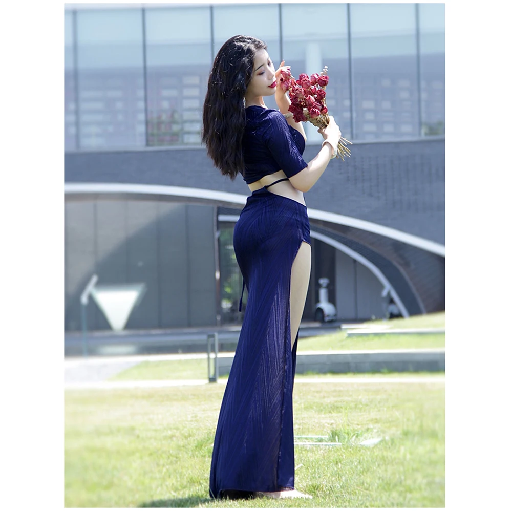 Женская одежда для танца живота тренировок с юбкой выступлений команды