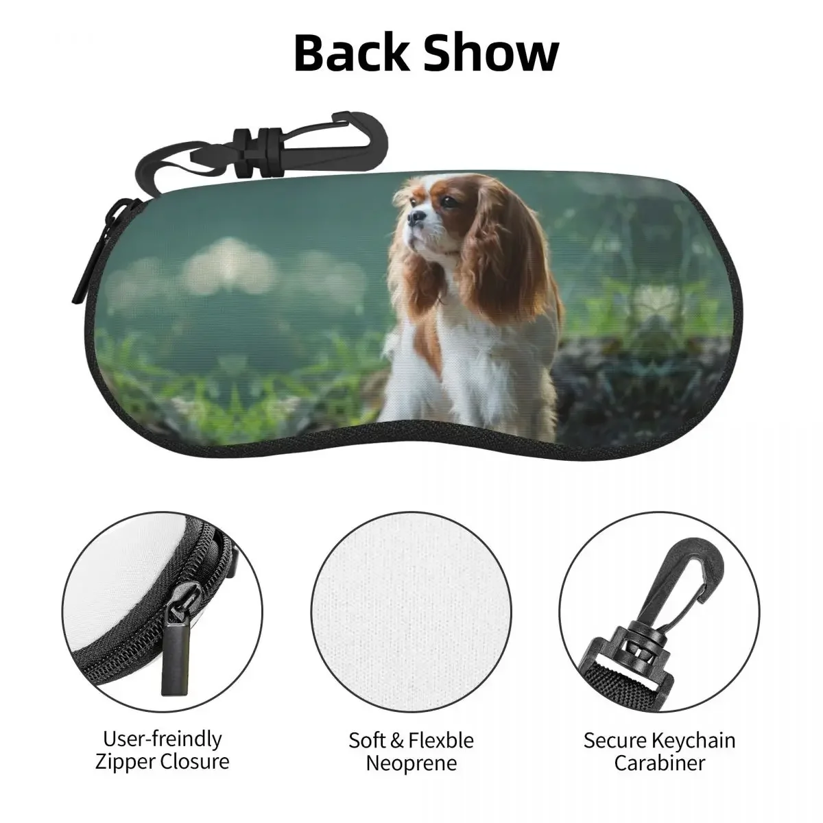 Чехлы для очков с собакой кавалер Кинг спаниель на заказ Защитные чехлы крутые