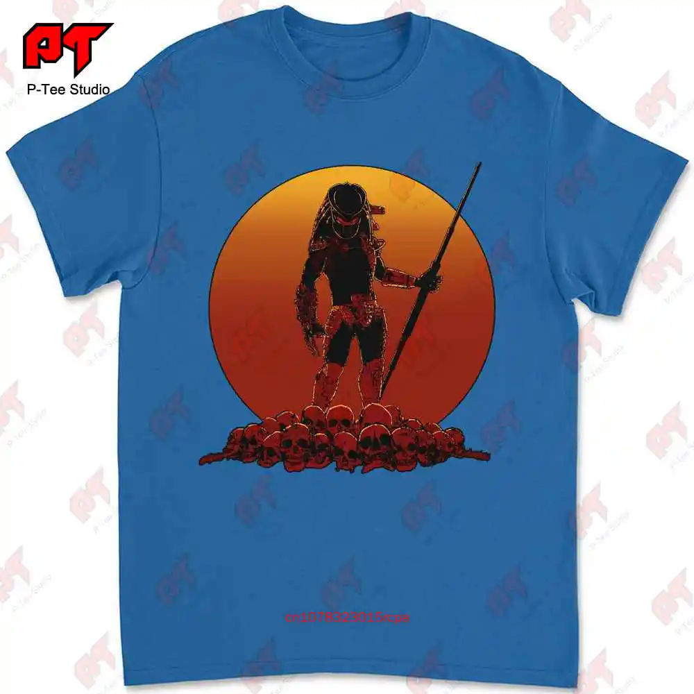 Футболка с принтом &quotзакат&quot &quotУжас&quot &quotстрашный охотник&quot осень 55LA