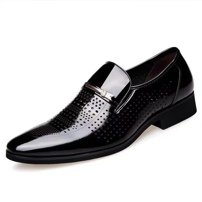 

2022 New Men's Leather Shoes Pointed Business Ventilation EUR Size 36-48