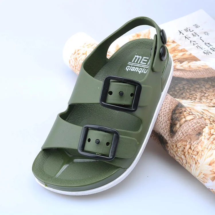 

2019 New Summer Boys Sandals for Children Beach Shoes Kids Sports Soft Anti-slip Casual Toddler Baby PVC Leather Flat Sandals