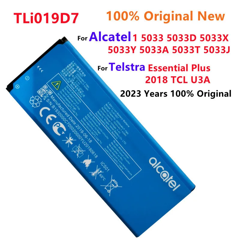Аккумулятор 3,85 В 2000 мАч TLi019D7 для Alcatel 1 5033 5033D 5033X 5033Y 5033A 5033T 5033J / Telstra Essential Plus 2018 / TCL U3A