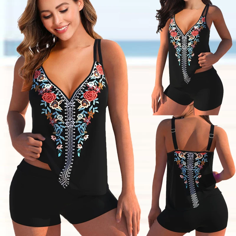 

Женский сексуальный купальник 2022, купальный костюм в этническом стиле с принтом, танкини, монокини, женская одежда для плавания, купальный к...