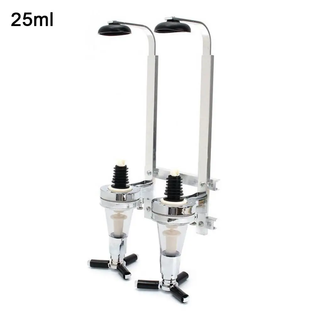 

Wall Mounted Beer Dispenser 25/30/45ml Stand 2 Bottle Wine Home Bar Pourer Rack