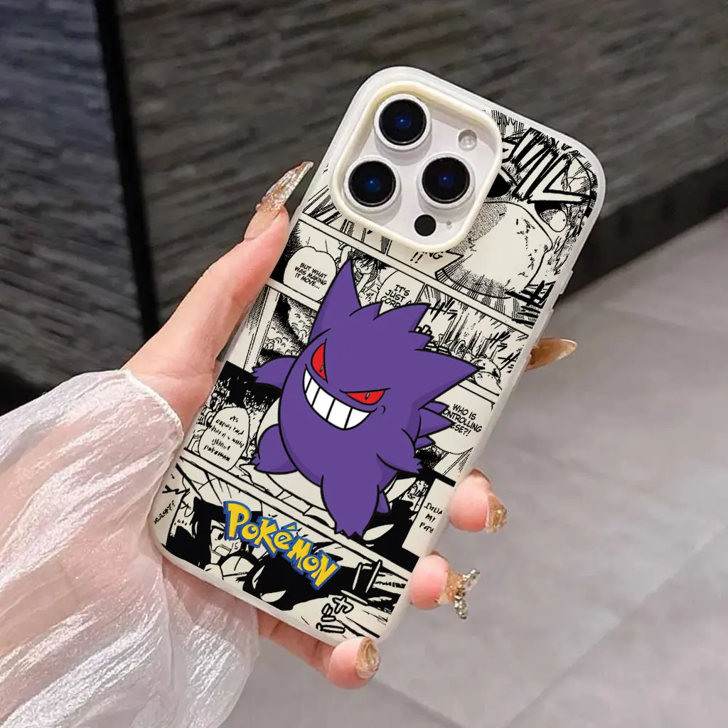 Фото Ударопрочный силиконовый матовый чехол Cool P-Pokemon Gengar Candy Color 2-в-1 для Samsung S23 S24 S25 Plus Ultra Edge 5G №5