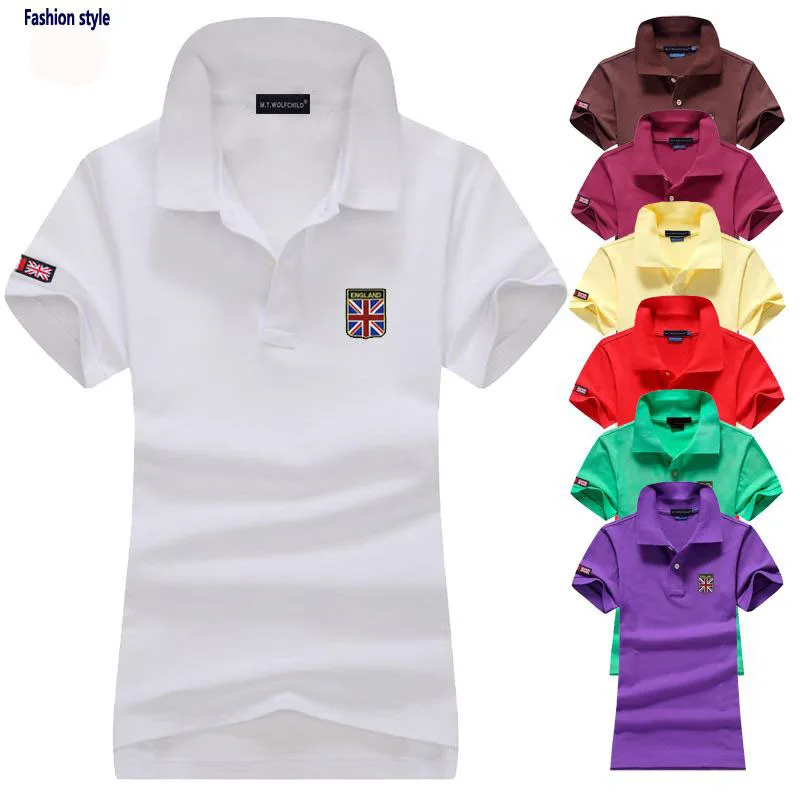

High Quality 100% Cotton Summer New Women's Short Sleeve Polos Shirts Casual Ladies Lapel Tees Fashion Slim Female Tops