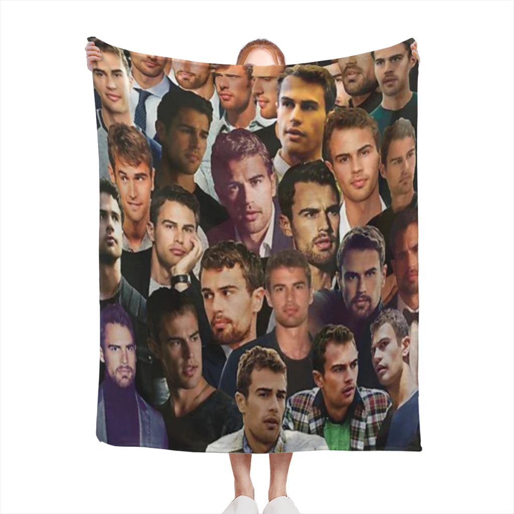 Удобное одеяло с коллажем для фотографий Тео Джеймс фланне пушистое мягкое