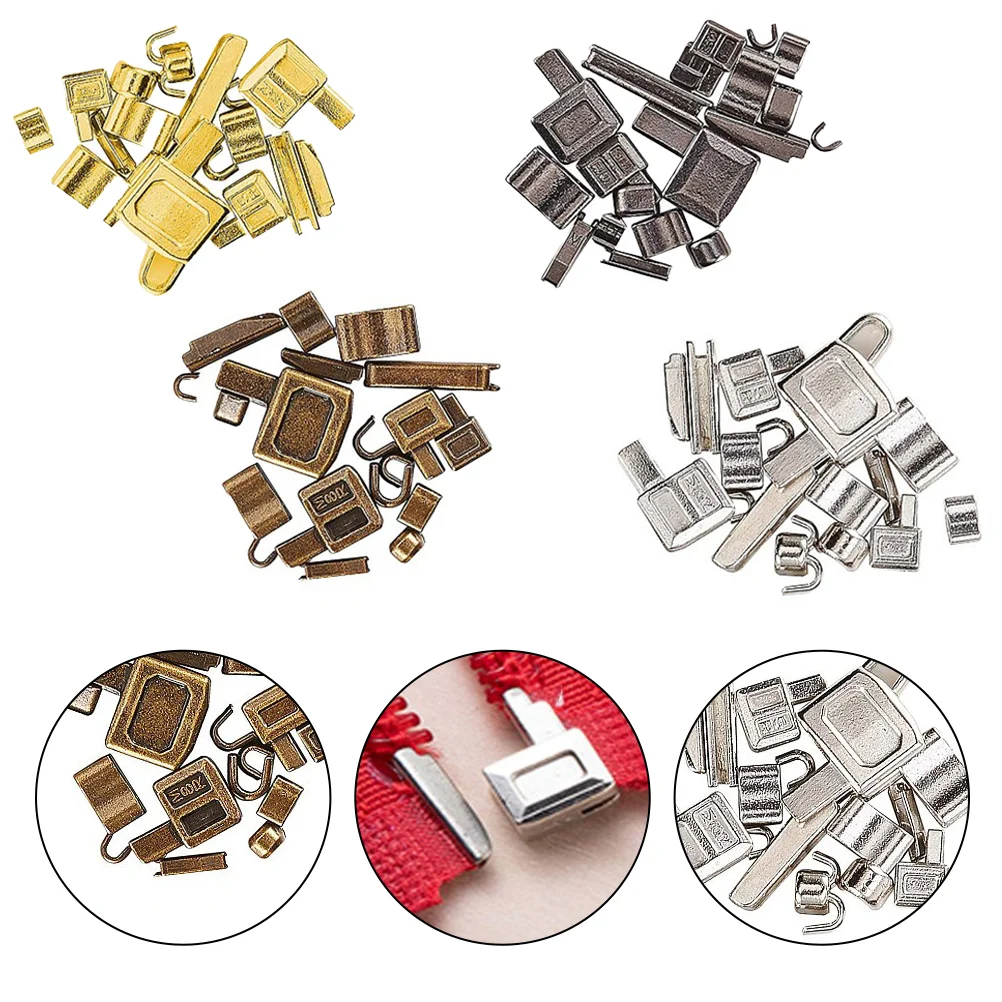 

Zipper Zippers Head Replacement Stop Bottom Kit Sliders Retainer Insertion Pin Sewing Jacket Stops Fixclothes Metal Slider