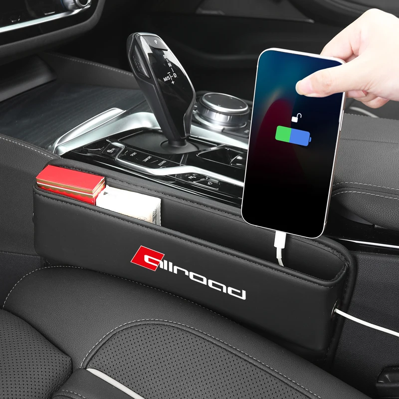 

Car Seat Crevice Storage Box Leather Storage Box Gap Bag For Audi Allroad A3 A4 A6 A5 A1 S1 S3 S4 RS5 RS6 A7 A8 Q2 RS3 RS4 S5 S