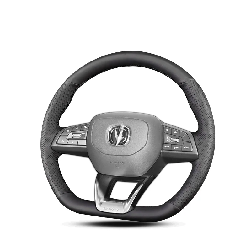 

2020-2022 для Changan unit cs55 plus eado Сделай Сам черный ручной пошив чехол рулевого колеса Интерьер автомобиля