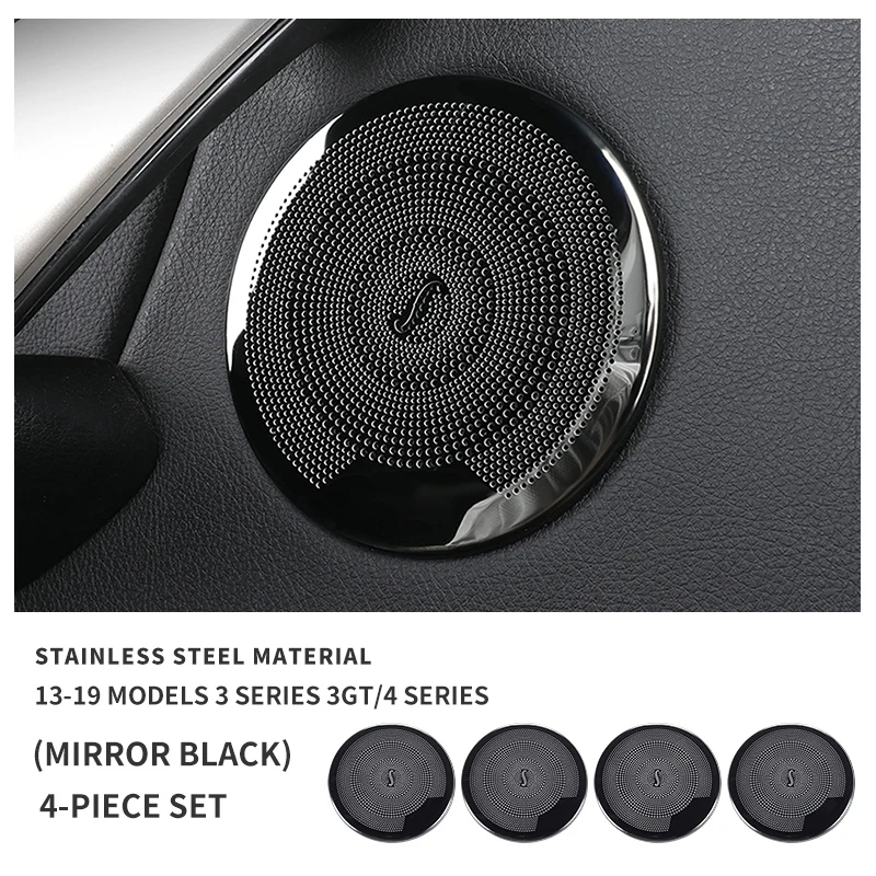 Для BMW F30 F32 F33 F36 3 4 серии 3GT 2013-2019 нержавеющая сталь автомобильная дверь аудио динамик крышка отделка рамка аксессуары для интерьера