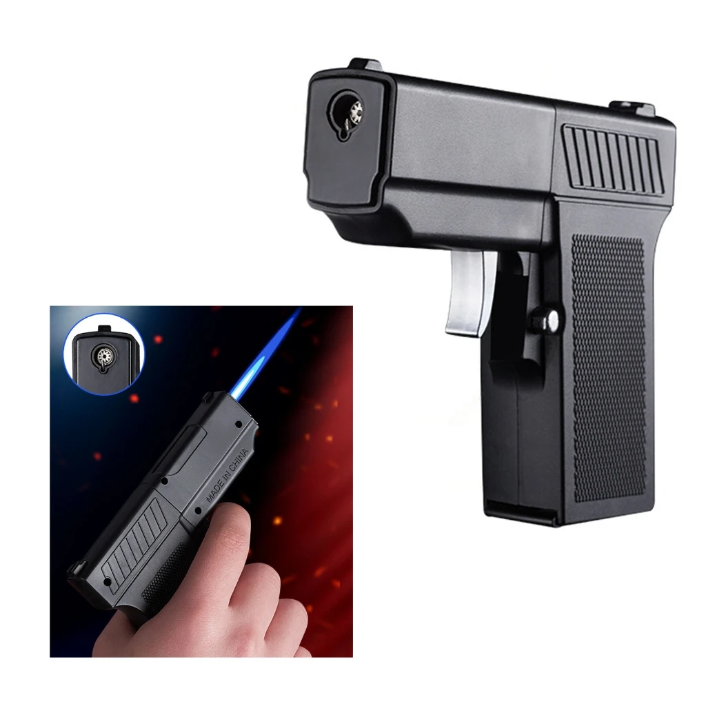Creative Butane Gas Lighter Pistol Lighters With 8 Count Per