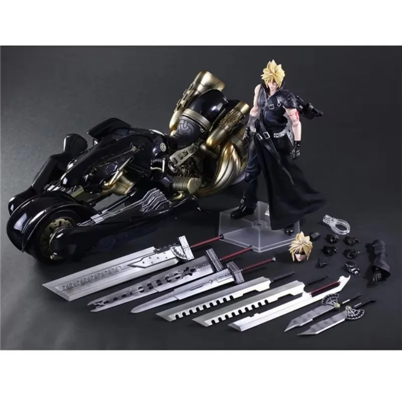 Spot Final Fantasy PA (Play Arts Kai) Advent Children Cloud Strife с мотоциклом Fenrir Poseable Фигурка Модель игрушки