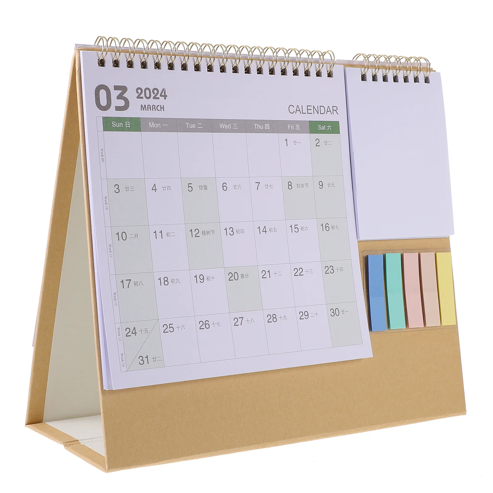 

Sticky Notes Desk Calendar-2024 Flip Business Countdown Monthly Ornament Paper Desktop Office Decoration Table