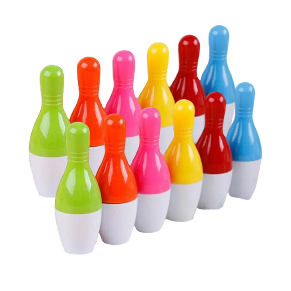 

15Pcs Cartoon Bowling Design Ballpoint Pens Creative Signing Pens Student Stationery School Supplies(Mixed Colors)