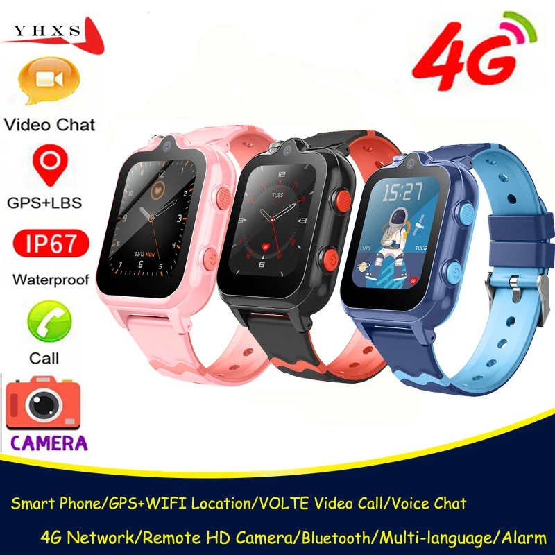 

4G Smart Kids GPS WIFI Trace Location Child Student Smartwatch Dual Camera Voice Monitor Video SOS Call Phone Wristwatch Watch