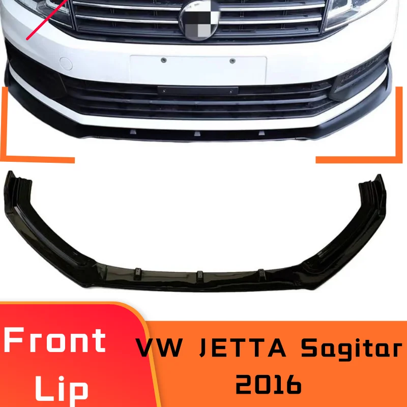 

For VW NEW JETTA Sagitar 3 Pcs Gloss Black Front Bumper Lip Splitter Diffuser Body Kit Spoiler Car Accessories