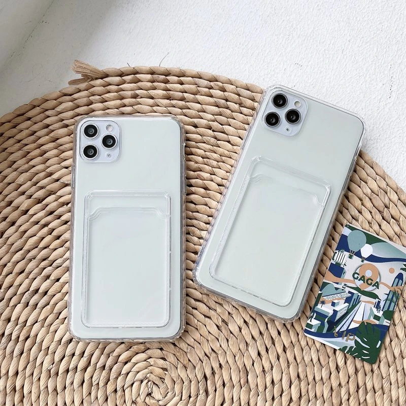 

Suitable for iphone 14 Card Mobile Phone Case 13 12 High Transparent Xsmax Xr Card Case All In One 8plus 11promax TPU Soft Cover