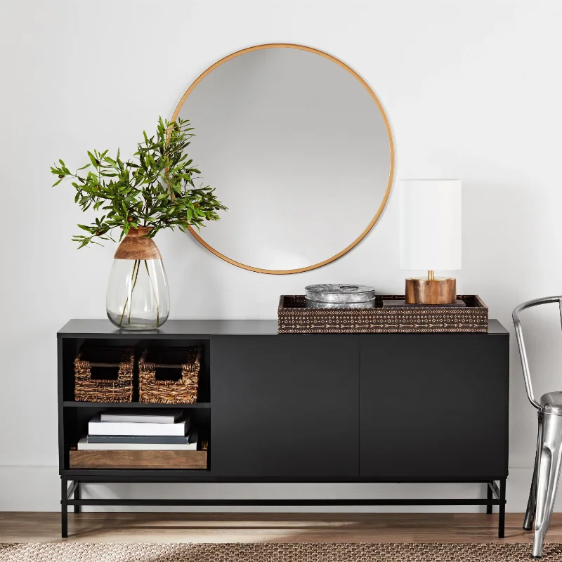 

Sumpter Park Console Table, Black Small Balcony Table Sofa Side Table