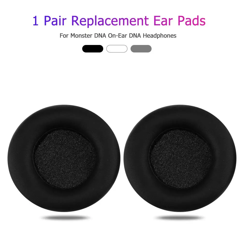 

2pcs Earpads Leather Foam Cushions Earmuffs Replacement for Monster DNA Headset Curve Design Conforming to Ergonomics