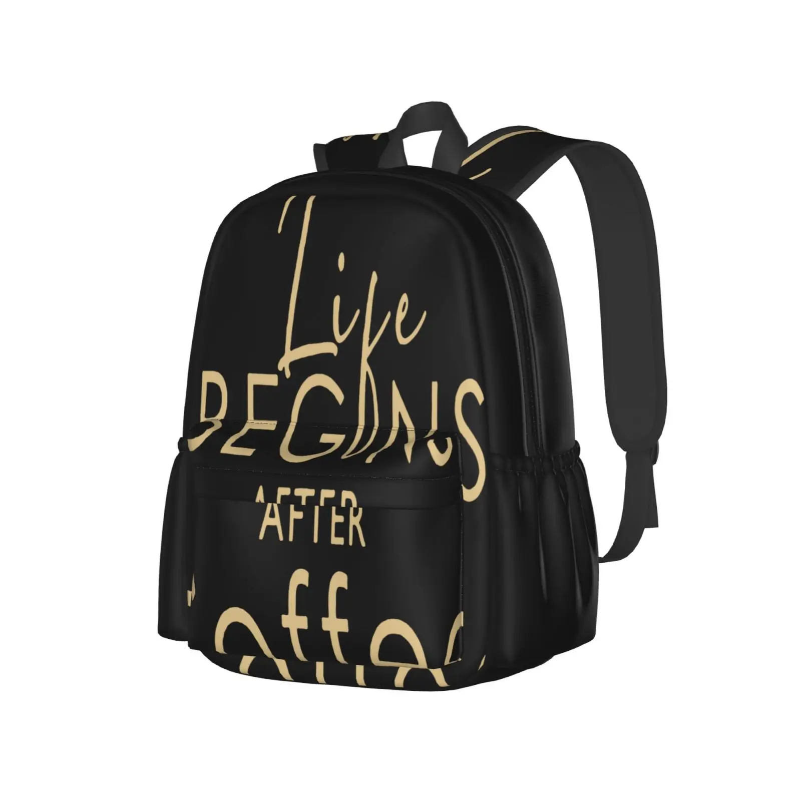 

Мужская сумка на шнурке с логотипом Life Start After Coffee, с черепом