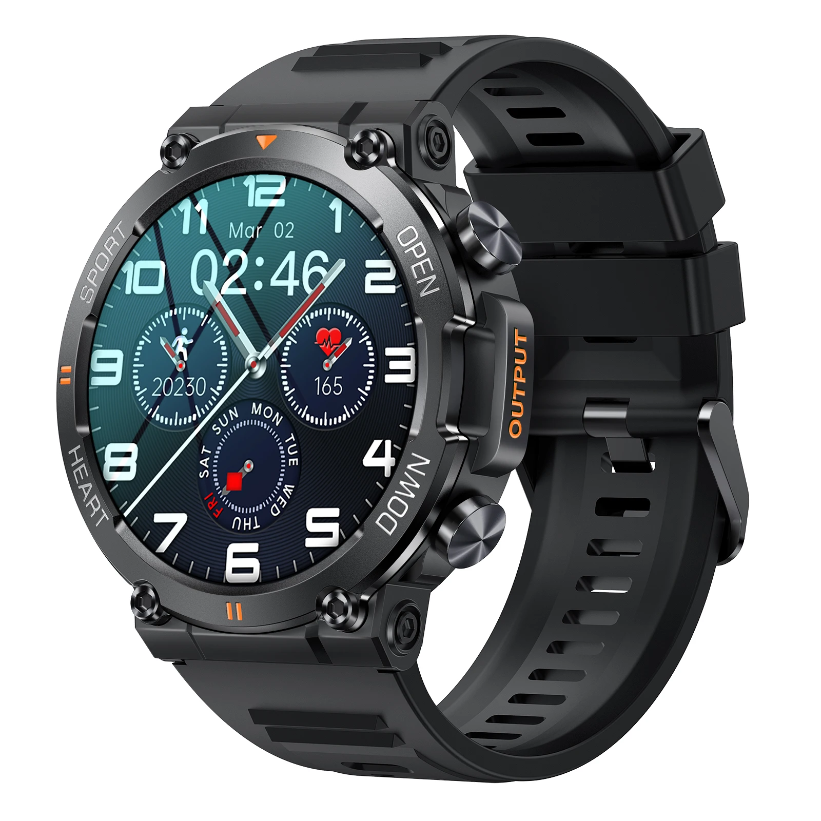 

Смарт-часы K56PRO мужские с Bluetooth, пульсометром и тонометром