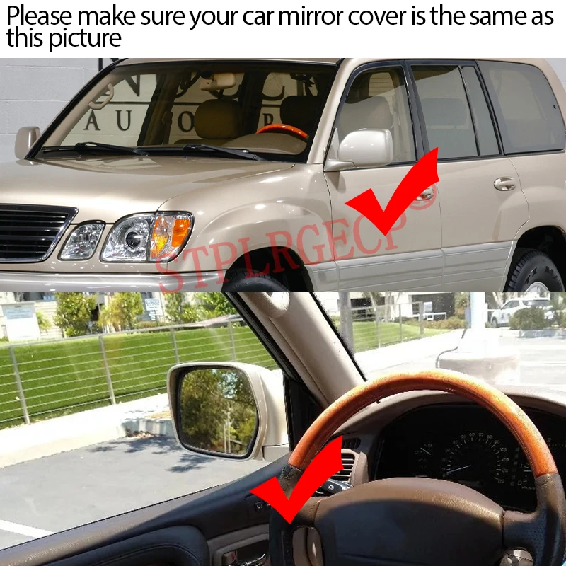 Фото Левое и Правое Стекло Зеркала Заднего Вида с Подогревом (LH/RH) для Toyota Land Cruiser LX470 1998-2007 №2