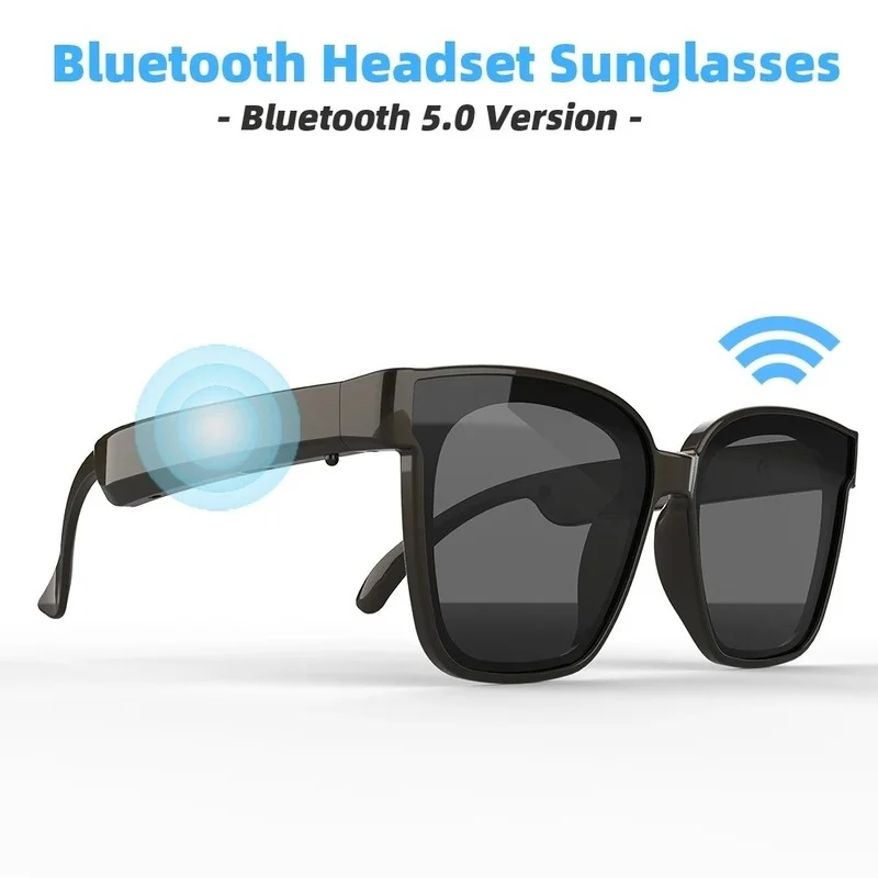 

Беспроводные смарт-наушники Bluetooth 5,0 с поляризацией звука, модные спортивные наушники для занятий музыкой, езды на велосипеде, солнцезащитн...