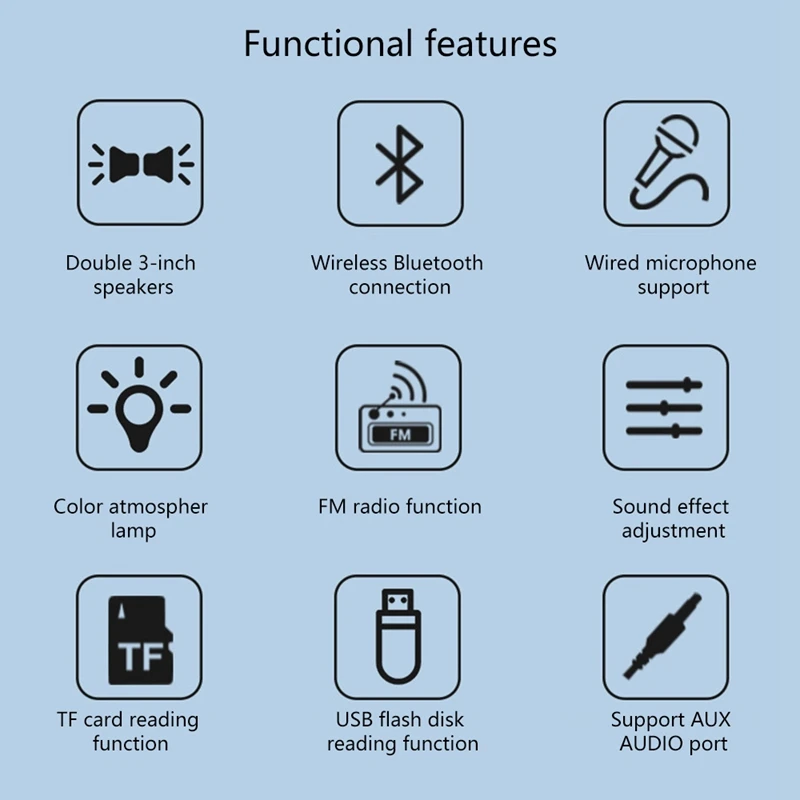 B88 Многофункциональная портативная Bluetooth-Колонка для улицы USB беспроводная