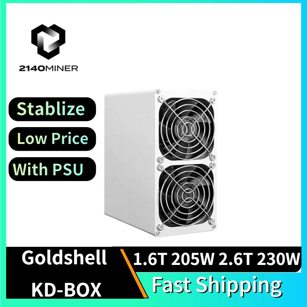 

Goldshell KD-BOX 1,6 T 205W Goldshell Pro KD-BOX 2,6 T 230W ASIC Mining Machine, оптовая цена, KDA Miner, обновленный домашний Майнер