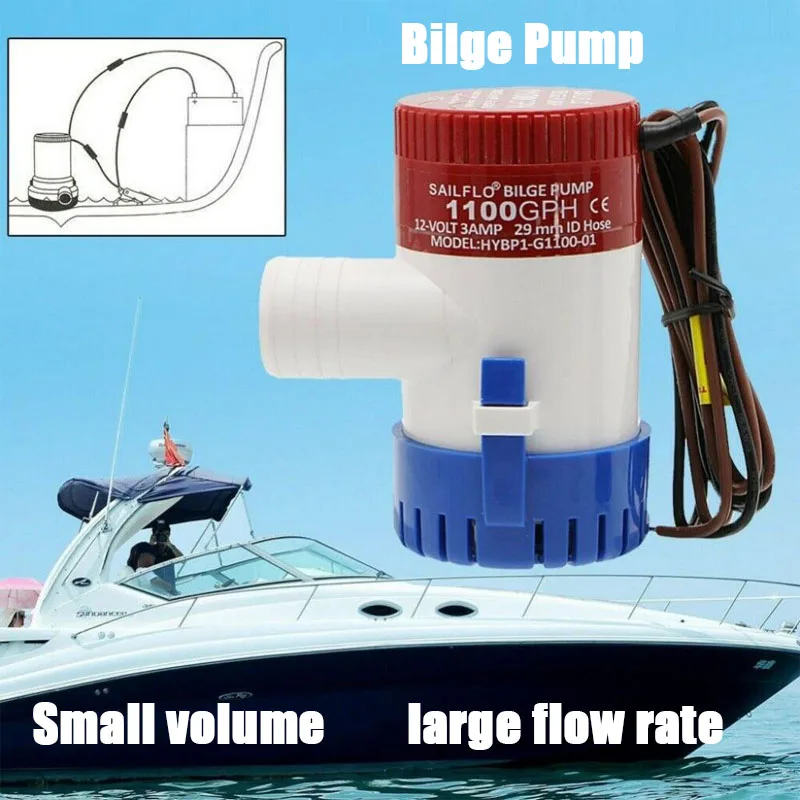 

Bilge Pump DC 12v/24v 350~1100GPH Electric Water Pump for Boats Seaplane Motor Homes Houseboat Accessories Marin Water Pump