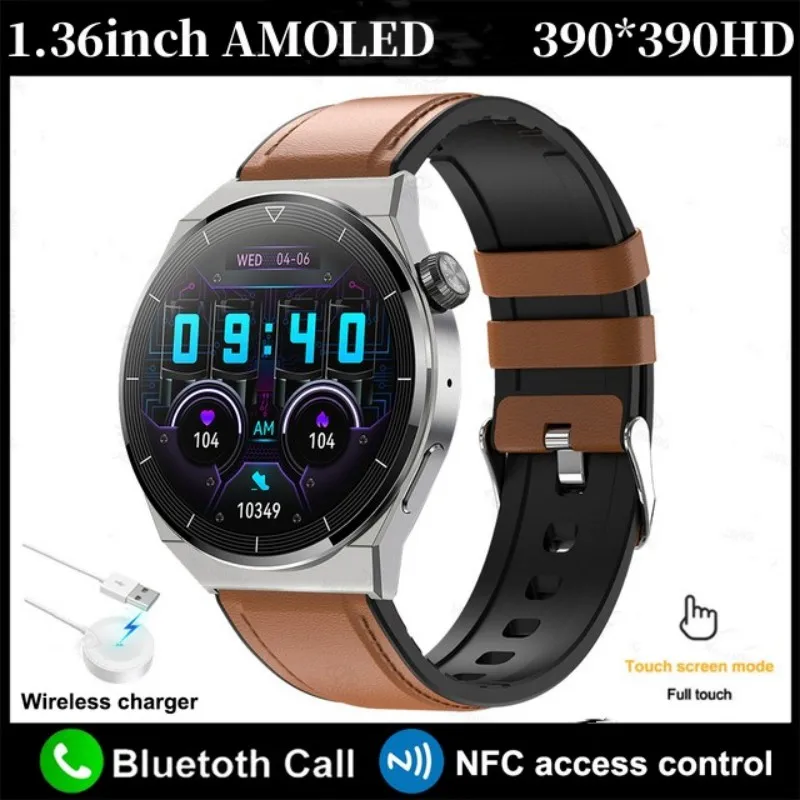 

2023 NFC Smartwatch Men GT3 Pro AMOLED 390*390 HD Screen Heart Rate Bluetooth Call IP68 Waterproof Smart Watch For Huawei Xiaomi