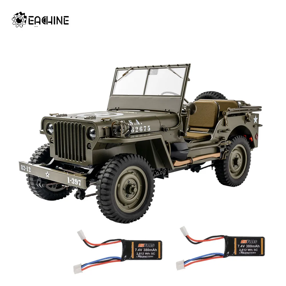 

Eachine Rochobby 1941 Willys MB 1/12 RC Car RC Off-Road Crawler RTR RC Army Truck Machine LED Lights Toy Gift Kid Drive Vehicle