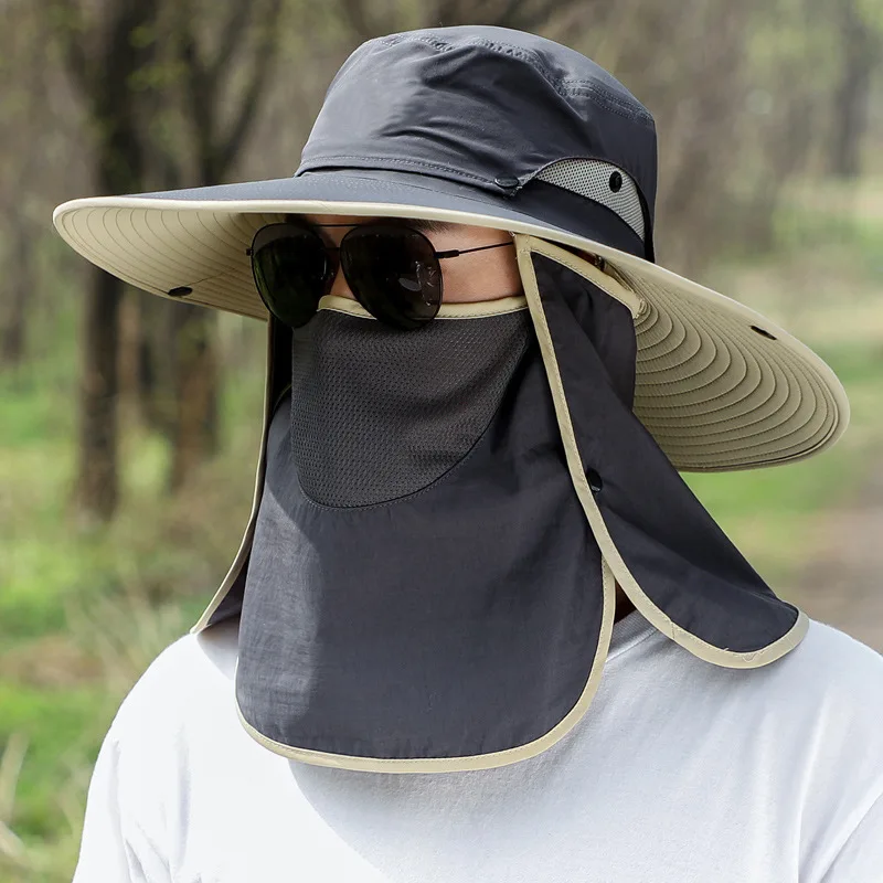 

Шляпа рыболовная круглая, солнцезащитный козырек со съемным верхом, для мужчин, летняя шляпа для рыбалки с широкими полями