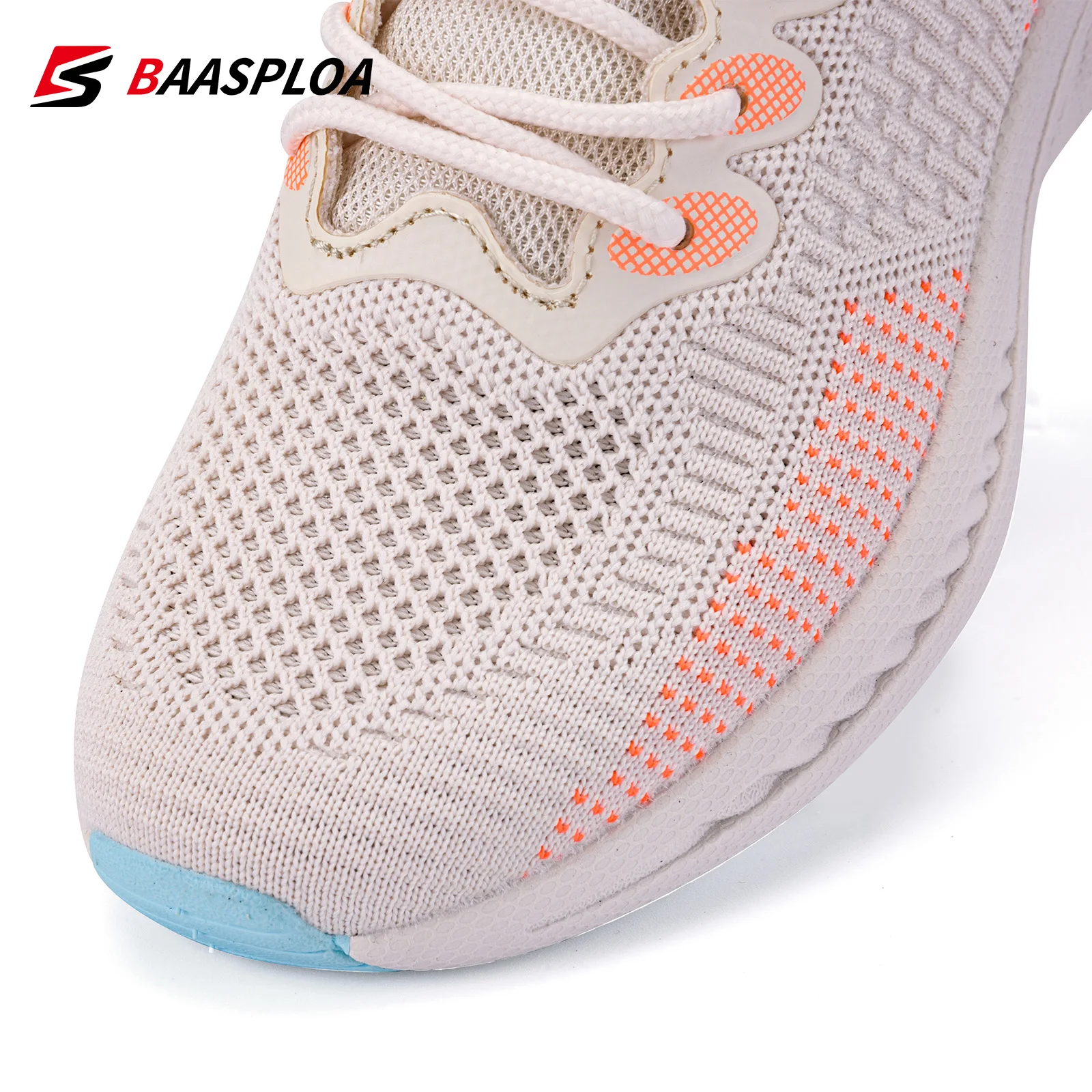 Baasploa Fashion Women Sneakers Comfortable Knit Running Shoes Female Tenis Sneaker Lightweight Walking Sports Shoes 2022 Spring
